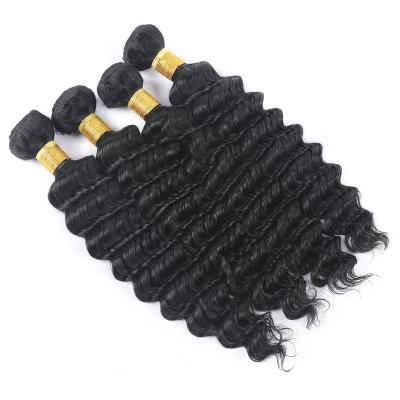 China Virgin Brazilian Hair Woman Deep Wave Cuticle Aligned Virgin Hair Bundles Deep Wave Bundles With Closure for sale