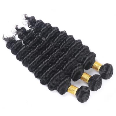 China Deep Wave Deep Wave Bundles Brazilian Hair Bundles Hair Extensions 3/4 Pcs Non-Remy Hair Weave Bundle for sale