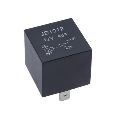 China JD1912 12V 24V 40A 4pin relay normally open auto start relay flame retardant and waterproof for sale