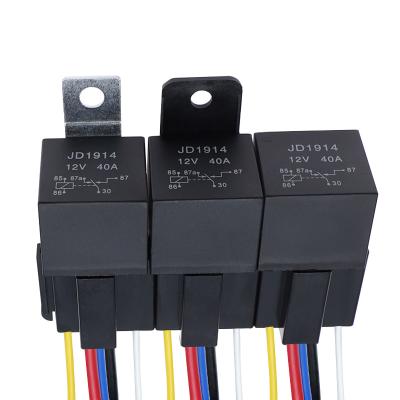 China 12V 24V 40A 5pin universal automotive relay with socket 124(348_) spider for sale