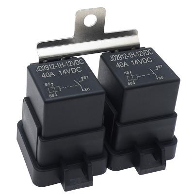 China 12V 40A 24V JD2912-1H 4pin Normally Open Relay Waterproof Two-Seat Car Integrated Relay for sale