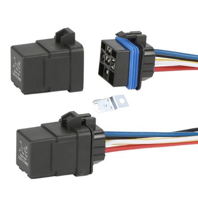 China 5pin 12V 40A 24V all-in-one car flame retardant and waterproof relay conversion for sale