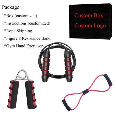 China Must Be Customized User Manual Box& Resistance Band Exercise Tube& Handle Gym Hand Test Set, Skipping Rope Skipping & Figure 8 for sale