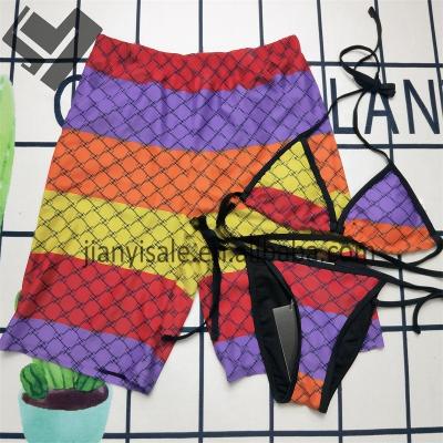 China Breathable Wholesale Luxury Bikini Sets Famous Brand Swimwear Couple Swimwear Man Designer Swim Trunks Women Two Piece Swimwear for sale