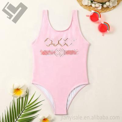 China Plus Size 2023 Summer New Print One Piece Beachwear Backless Bikini Little Girls Swimwear Children Cute Designer Swimsuit for sale