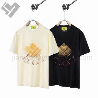 China New Design Casual Printed T-shirt Anti-wrinkle Cotton Summer T-shirt Brand Designer Tee Shirt Short Sleeve Famous Luxury Tee for sale