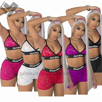 China Mesh 2023 newcomer sexy lingerie sets women bra and shorts set lingerie transparent lace lingerie pajamas set women underwear for sale