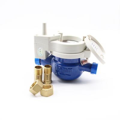 China 1/2 Inch Brass LoRaWAN Remote Reading Smart Wireless Water Meter With Valves for sale