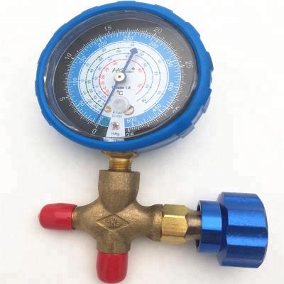 China 80mm Plastic Blue or Red Air Conditioning Refligerant Pressure Gauge with Glass Sight KA-104 for sale