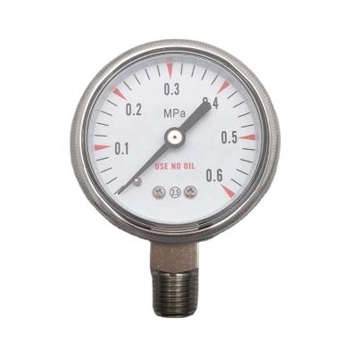 China Stainless Steel SKA- Y50 0.6 Mpa No Oil Pressure Gauge for sale