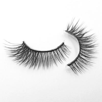 China Natural Soft Competitive Price 8-15mm Eyelash Synthetic Fiber Mink False Fluffy False Eyelashes for sale