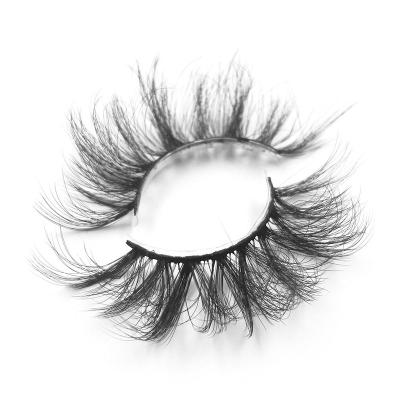 China Factory Wholesale 5D 25mm Natural Soft False Mink Eyelashes False Eyelash Seller Factory Wholesale Synthetic Fiber for sale