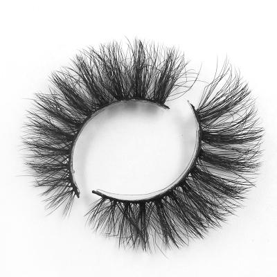 China Hot Sell Natural Soft Natural 3D 18mm Eyelash False Eyelashes 18mm Mink Fluffy Full Strip False Eyelashes for sale