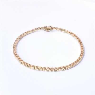 China Hiphop Sparkle Very Cut 3mm/4mm 925 Asscher Sterling Silver Moissanite Tennis Chain for sale