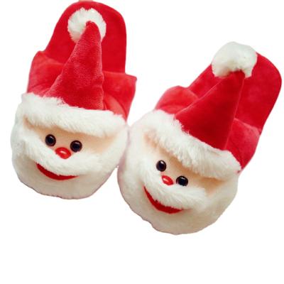 China Bedroom Home Cartoon Deco Indoor Slippers for Xmas Plush Santa Claus Indoor Slippers Slipper New for sale