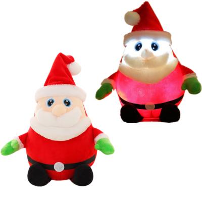 China Song Christmas Led Light Santa Claus Christmas Lights Plush Toys For Kids Santa Claus Light for sale