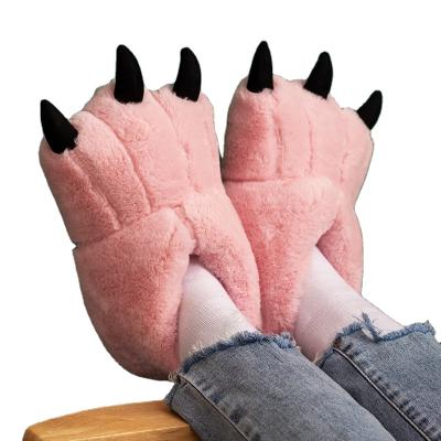 China Bear Stuff Slipper Claw Claw Slippers Adults Unisex Cute Fluffy Animals Custom Home Slippers for sale