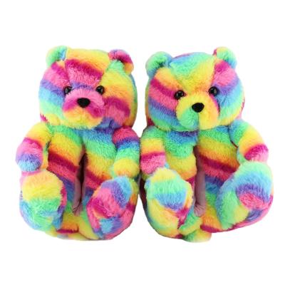 China Winter Indoor Toy Non Slip Plush Flat Bedroom Warm Animal Slippers for sale