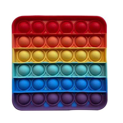 China Wholesale Silicone Stress Reliever Easycosy Rainbow 12.5cm 20cm 20cm 30cm 40cm 50cm Jumbo Bubble Bubble Reliever wiggle sensory toy for sale