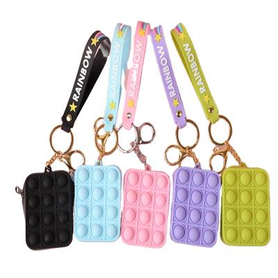 China Youth (7-14 Years) Push Pop Bubble Sensory Toy Bonus Mini Squeeze Knot Sensory Squeeze Hand Key Chain Toys Owl Silicone Stress Reliever Toy for sale