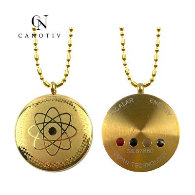 China Quantum Science Necklace Fashion Gold Japanese Bio Technology Men's Titanium High Power Energy Pendant for sale