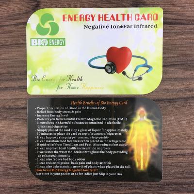 China Health care function: bio scalar nano protective energy heart card for health care with negative ion energy card for sale