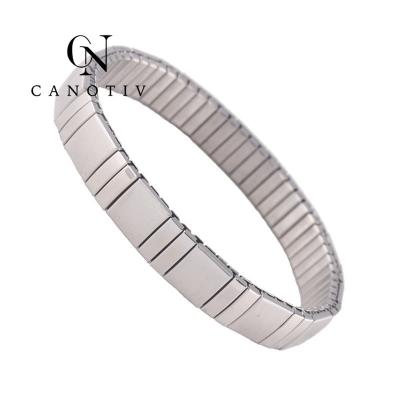 China Wholesale Men's Titanium Ladies Fashion CANOTIV Stainless Steel Cuff Bracelet Male Custom Bangle for sale