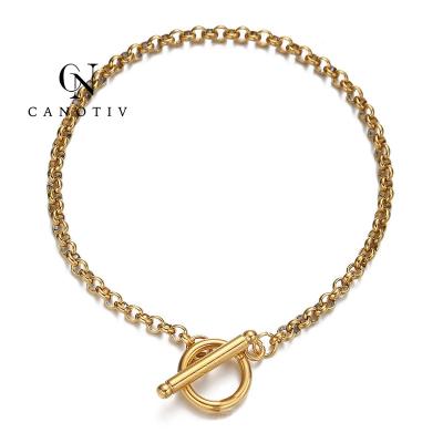 China Fashion Beach Yoga Anklets Jewelry Cuban Link Gold Plated Fashion Stainless Steel Elegant Chain Anklets for sale