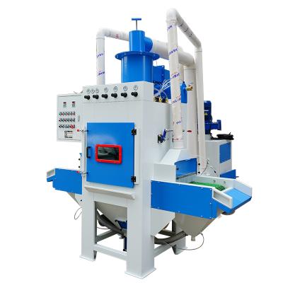 China Conveyor Type Small Sand Plant Machine Automatic Sandblasting Machine for sale