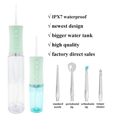 China 2022 Portable 220ml+650ml Water Flossing Set Teeth Cleaning Oral Irrigator Cordless Water Flosser for sale