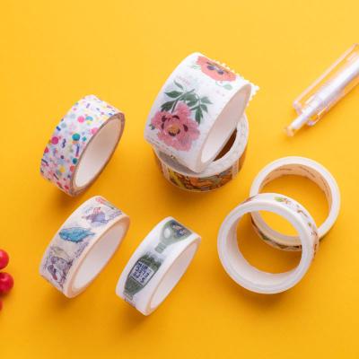 China Japanese washi tape Scrapbooking sticker stationery DIY sticker size design washi tape stamp waterproof custom single tape foil for sale