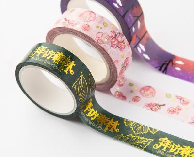 China Kawaii Diary Aluminum Washi Tape Stationery DIY Scrapbooking Waterproof Customized Printed Japanese Paper Tapes for sale