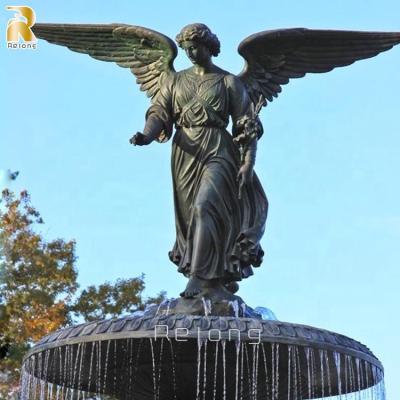 China Europe Large Brass Bronze Life Size Winged Angel Garden Sculpture Figure Statue Woman Outdoor Price For Sale for sale