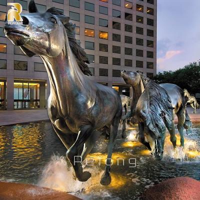 China Europe Large Size Garden Horse Statues Outdoor Realistic Bronze Sculpture With Factory Price for sale