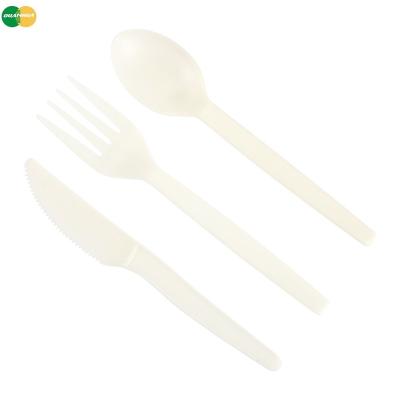 China 100% Disposable Food Safty Corn Starch Plant Set PSM Disposable Cutlery for sale