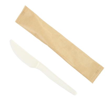 China High Quality Disposable Cornstarch Biodegradable Plastic Compostable Cutlery Disposable Cutlery Cornstarch Knife for sale