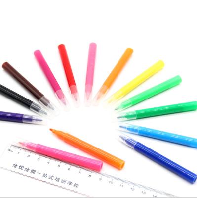 China School Logo Printed Non-Toxic Transparent Lid Custom Water Color Parks Mini Watercolor Markers For Painting for sale