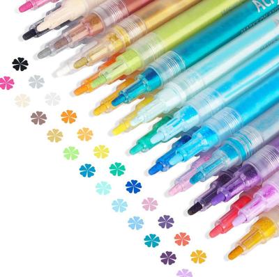 China School Ready To Ship Smoothly Write Waterproof Artists Acrylic Color Markers Set 12/24/32/40 Colors for sale