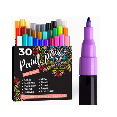 China Premium Color Paint Tip 0.7mm Fine Point Extra School Quality Acrylic Markers Pen Set for sale