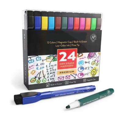 China New School Promotional High Quality Non-Toxic Expo Design with Magnetic Eraser Marker Pens Set for Writing on Glass and Whiteboard for sale