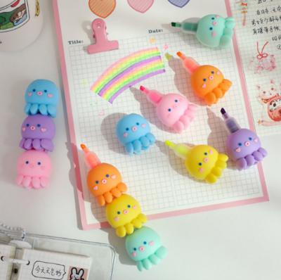 China office & Cute Promocional Mayor Octopus Pluma Mini Resaltadores De Animales Set De Resaltador Por School Markers Shaped Highlighter Bar for sale