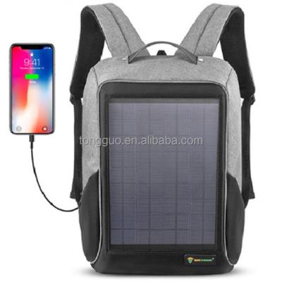 China Canvas Backpack hot selling  laptop solar backpack bag usb rechargeable waterproof energy charger wholesale outdoor energy for sale