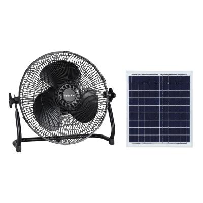 China 18650 Lithium battery 12000mah Solar Fan with solar panel solar powered fan electric fairy rechargeable rechargeable ceiling outdoor for sale