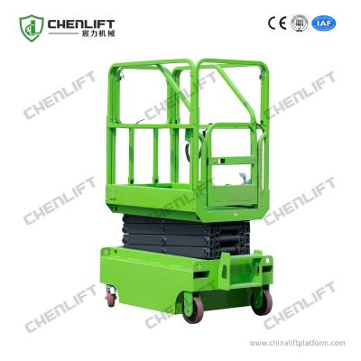 China 240kg Load Mini Scissor Lift Equipment , DC Power Motorized Scissor Lift for sale