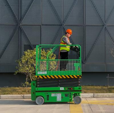 China 5.8M PLATFORM HEIGHT 230KG LOAD FULL ELECTRIC SCISSOR LIFT WITH EXTENSION PLATFORM for sale