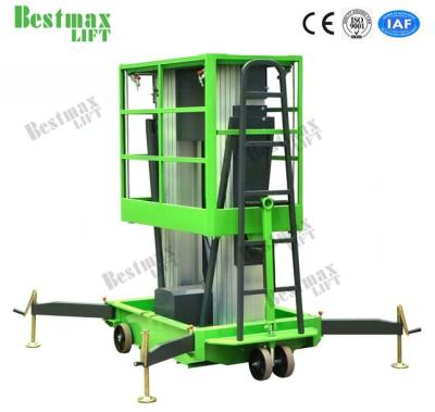 China Plataforma de elevación vertical móvil del palo doble durable para la altura de la plataforma de los 8m en venta