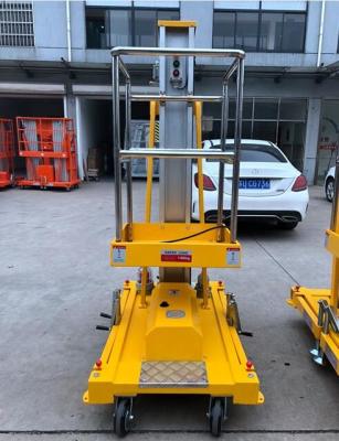 China 6 metros de la llama de la prueba de trabajo aéreo de sola del palo de la plataforma elevación de aluminio 130Kg del hombre en venta