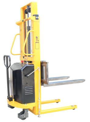 China 2.4 meters lifting 1000Kg Loading Sem Pallet Stacker , electric forklift for sale