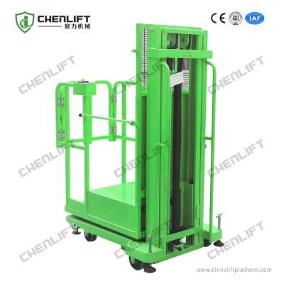 China Ce Certificate 200kg Warehouse Vertical Order Picker Semi Electric Aerial Platform for sale