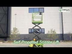 3.9m platform height mini model self proplled electric scissor lift with 240kg load and small platfo